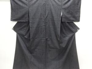 草花模様織出し本場泥大島紬着物（5マルキ）